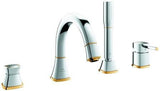 GROHE Grandera 4-Loch-Wannenkombination – Chrom, SilkMove, eigensicher