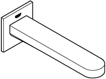 GROHE Wanneneinlauf Plus 13404_3 Wandmontage 168 mm Chrom – Laminarstrahlregler