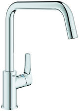 GROHE Eurosmart Spültisch-Einhandmischer mit hohem Auslauf – Chrom, schwenkbar 150°, SilkMove-Technologie