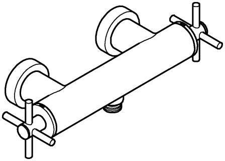 GROHE Atrio 2-Griff-Brausebatterie Wandmontage Kreuzgriffe Chrom – 26895