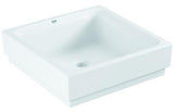 GROHE Aufsatzschale Cube Keramik 50 cm PureGuard alpinweiß – Antibakterielle Glasur, ohne Hahnloch