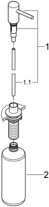 GROHE Cosmopolitan Seifenspender 500 ml – hard graphite, Wandmontage, für Flüssigseife