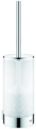 GROHE WC-Bürstengarnitur Selection 41076 Glas/nickel – Wandmontage, verdeckte Befestigung