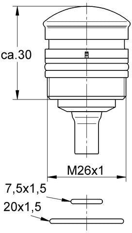 GROHE Aufputz-Umstellung 440086 für Eichelberg Wannenbatterien ab Baujahr 1997, Chrom