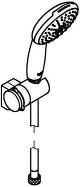 GROHE Tempesta 110 Wandhalterset – 2 Strahlarten, EcoJoy, 7,4 l/min, Chrom