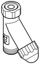 GROHE WAS-Schrägfilter 41275 DN20 bis 80°C mit Klarsicht-Kappe, chrom – Eggemann Serie