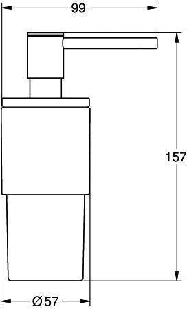 GROHE Seifenspender Allure/Atrio 40886 chrom – 160 ml Glasbehälter mit verchromter Pumpe