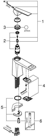 GROHE Allure Brilliant Einhand-Waschtischbatterie M-Size mit SilkMove und EcoJoy in Chrom