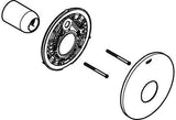 GROHE Rosette 46904 Chrom – Fertigmontageset für Einhand-Brausebatterie, 150 mm, QuickFix
