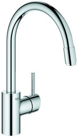 GROHE Concetto Einhand-Spültischbatterie mit hohem Auslauf und ausziehbarem L-Brause-Auslauf in Chrom