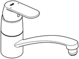 GROHE Eurosmart Cosmopolitan Spültisch-Einhandmischer Niederdruck flacher Auslauf Chrom