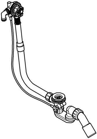 GROHE Talentofill Wannenfüll- und Ablaufgarnitur 28990 für Normalbadewannen, Chrom