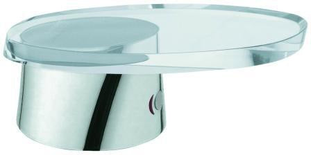 GROHE Hebelkopf 46379 für Taron – Brausearmatur Griff mit Glashebel, chrom/clear crystal