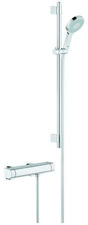 GROHE Grohtherm 2000 Thermostat-Brausebatterie mit Power&Soul Brausegarnitur, Chrom
