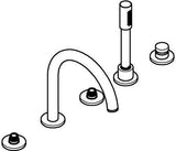GROHE Atrio Private Collection 5-Loch-Wannenkombination – Chrom, mit Rainshower Aqua Stick Handbrause
