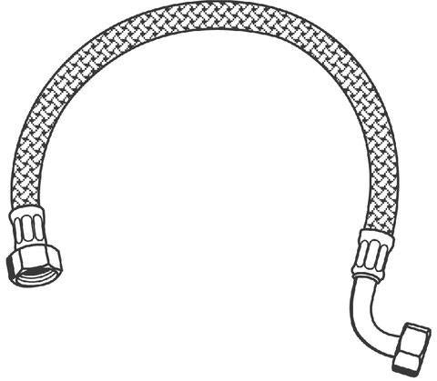 GROHE Druckschlauch 45704 3/8 Zoll x 3/8 Zoll 300 mm flexibel für Mehrlochkombination