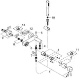 GROHE Concetto Einhand-Wannenbatterie Wandmontage mit Euphoria Brauseset chrom