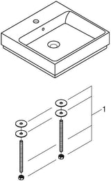 GROHE Cube Keramik Aufsatzwaschtisch 100 cm mit PureGuard und Überlauf – alpinweiß