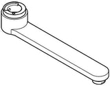 GROHE Auslauf 42423 chrom – Schwenkbarer Wandauslauf mit Laminarstrahlregler