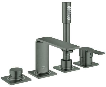GROHE Allure 4-Loch-Einhand-Wannenbatterie cool sunrise gebürstet mit Duschgarnitur