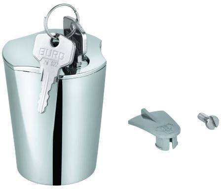 GROHE Griff 41000 abschließbar für Eurotec Außenventile – Chrom, inkl. 2 Schlüssel