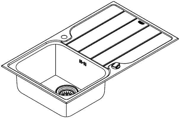 GROHE Spülen-Bundle K500 Edelstahlspüle mit Minta SPT-Batterie chrom – Küchen-Set