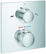 GROHE Allure Thermostat-Wannenbatterie Fertigmontageset cool sunrise gebürstet