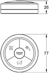 GROHE Fernbedienung 48113 chrom – Steuerung für GROHE Armaturen mit Lithium-Knopfzelle