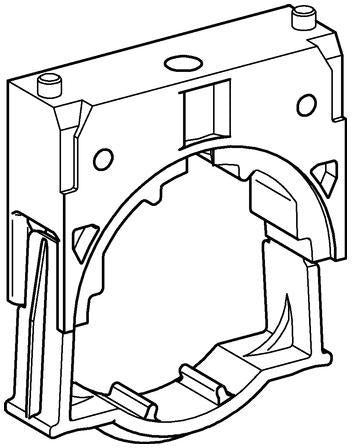 GROHE Halter 42236 für Ablaufrohrbogen – Passgenaue Befestigung für Vorwand-Installationen