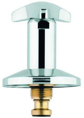 GROHE Oberteil 11502 für UP-Ventile – Trecorn-Griff, rote Markierung, 1/2 Zoll, chrom