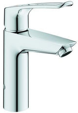 GROHE Eurosmart Einhand-Waschtischbatterie M-Size mit Verbrühschutz, offener Hebel, Chrom