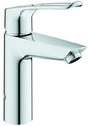 GROHE Eurosmart Einhand-Waschtischbatterie M-Size mit Verbrühschutz, offener Hebel, Chrom