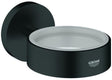 GROHE Essentials Halter für Becher, Seifenschale & Seifenspender – matt black, verdeckte Befestigung
