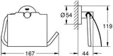 GROHE Essentials WC-Papierhalter mit Deckel – Metall, verchromt, verdeckte Befestigung, Wandmontage