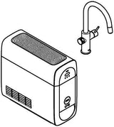 GROHE Blue Home Starter Kit C-Auslauf – Spültischarmatur mit Filter, Kühler & Sprudelwasser