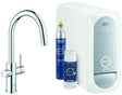 GROHE Blue Home Starter Kit C-Auslauf – Spültischarmatur mit Filter, Kühler & Sprudelwasser