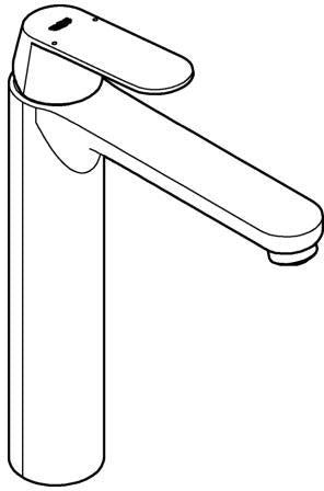 GROHE Eurosmart Cosmopolitan Einhand-Waschtischbatterie XL-Size Chrom – SilkMove & EcoJoy