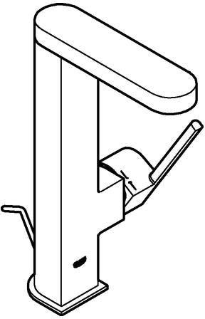 GROHE Plus Einhand-Waschtischbatterie L-Size mit ausziehbarem Auslauf und SilkMove Technologie in Chrom