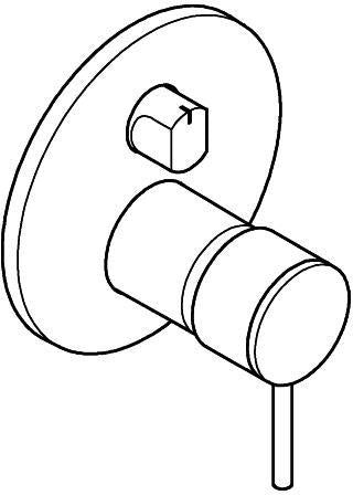 GROHE Atrio Einhandbatterie 3-Wege Umstellung Fertigmontageset Chrom