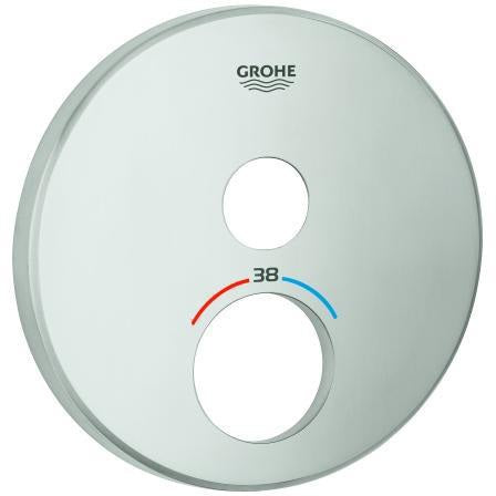 GROHE Rosette 49030 rund für SmartControl – Chrom, Metall, für Unterputz-Thermostate mit 1 Absperrventil
