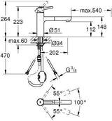 GROHE Concetto Einhand-Spültischbatterie mit ausziehbarem Auslauf – Chrom