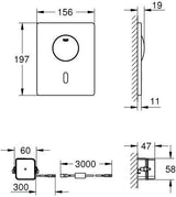GROHE Tectron Skate IR-WC-Elektronik mit manueller Betätigung, chrom