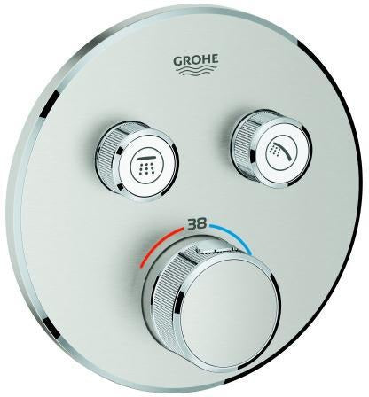 GROHE Grohtherm SmartControl Unterputz-Thermostat 2 Absperrventile hard graphite