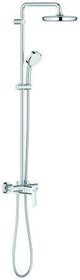 GROHE Tempesta Cosmopolitan System 210 Duschsystem mit Einhandmischer, chrom – Wandmontage, Kopf- & Handbrause