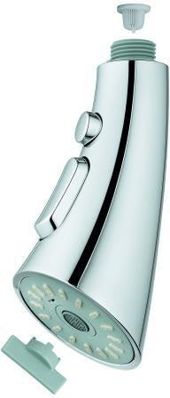 GROHE Spülbrause 48473 mit 3 Strahlarten, Stopfunktion und MagneticDocking in Chrom