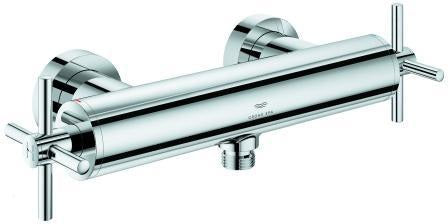 GROHE Atrio 2-Griff-Brausebatterie Wandmontage Kreuzgriffe Chrom – 26895