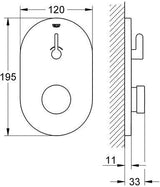 GROHE Eurosmart CT Selbstschluss-Brausebatterie – Mischung, chrom, Fertigmontageset