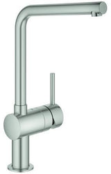 GROHE Minta Einhand-Spültischbatterie L-Auslauf hard graphite gebürstet – schwenkbarer Rohrauslauf