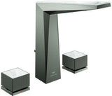 GROHE Allure Brilliant Private Collection 3-Loch Waschtischbatterie mit White Attica Caesarstone Griffen – Chrom