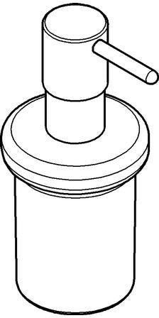 GROHE Essentials Seifenspender 40394_1 für Halter Essentials/-Cube, Glas satiniert, 160 ml